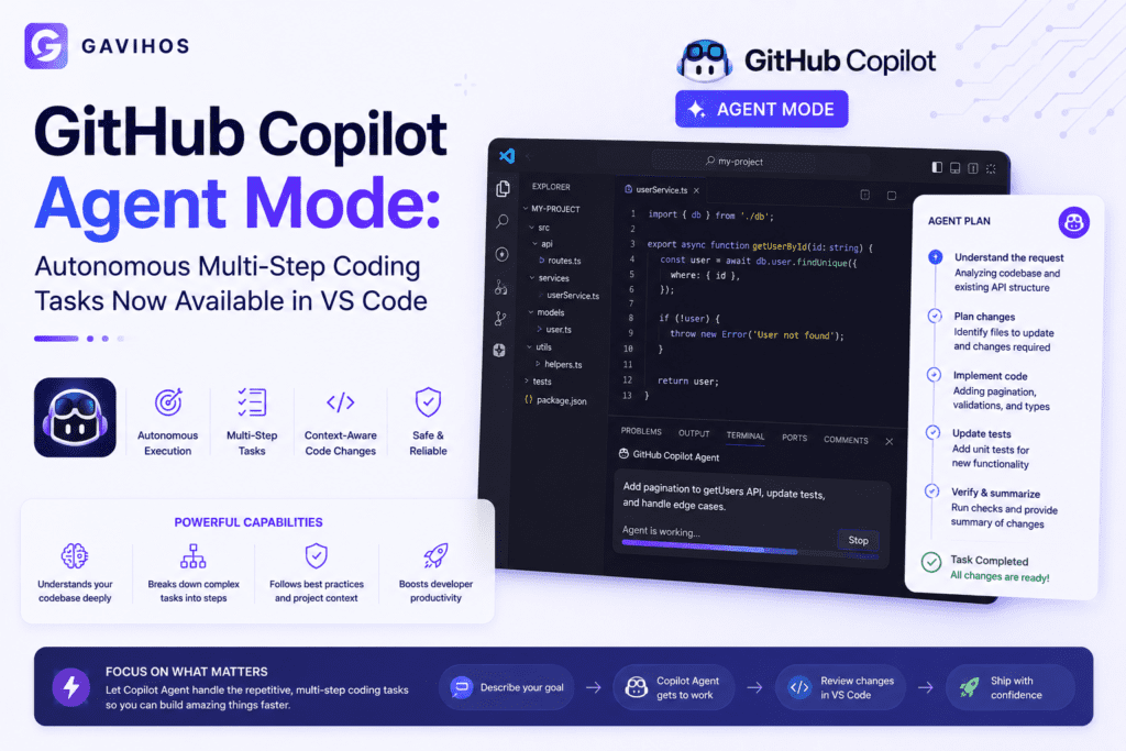 GitHub Copilot Agent Mode: Autonomous Multi-Step Coding Tasks Now Available in VS Code