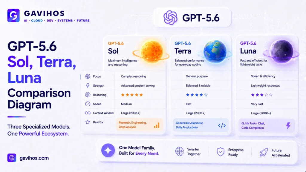 GitHub Copilot Adds OpenAI's GPT-5.6 Sol, Terra, and Luna Models 3 GPT-5.6 Sol Terra Luna model tier comparison in GitHub Copilot