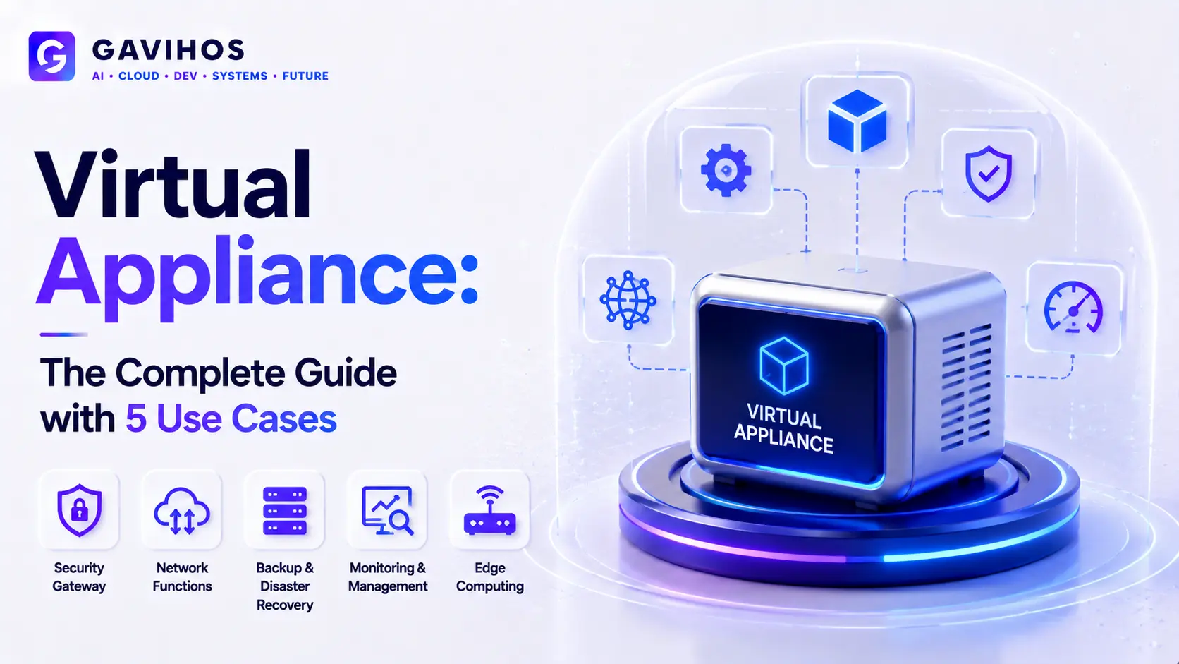 Virtual appliance running as a pre-packaged virtual machine on cloud infrastructure