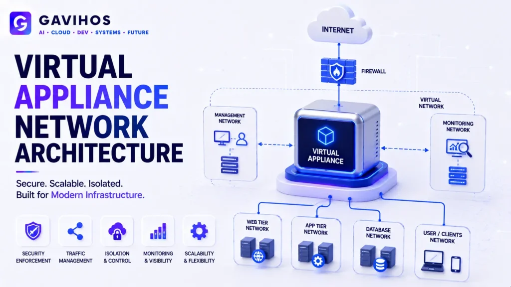 Virtual Appliance: The Complete Guide with 5 Use Cases 3 Virtual network appliance architecture showing a firewall image deployed inside a cloud VPC